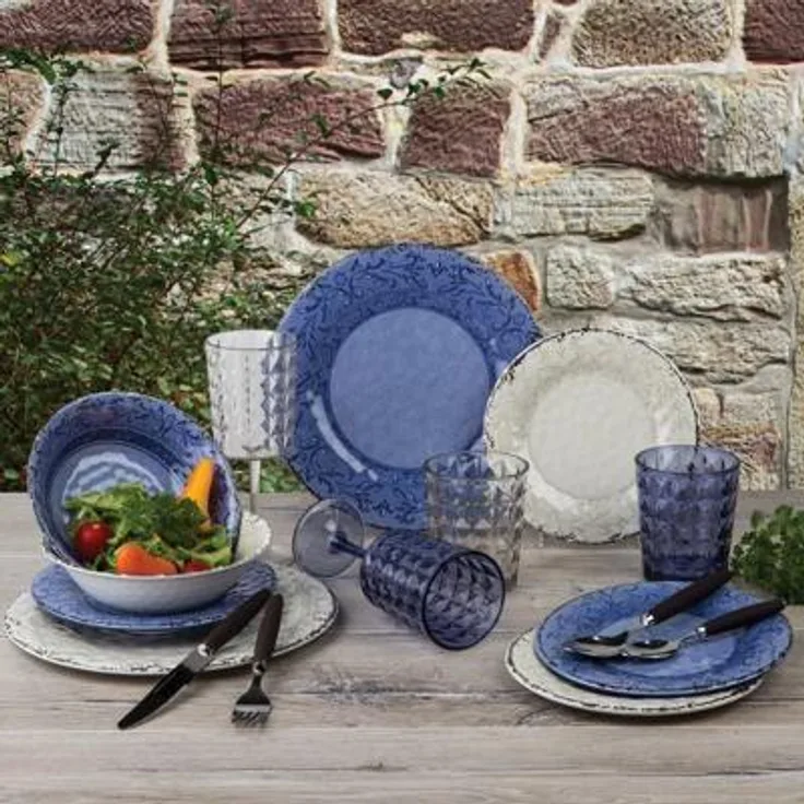 Gimex Stone Line Azure_Sand Geschirrset, 12-teilig