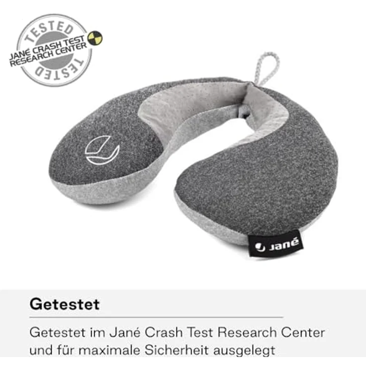 Jané Nackenkissen Baby Auto, Kopfstütze Kind, Reise und Schlafkomfort, Größe XL ab 18 Monate, Grau – Bild 3
