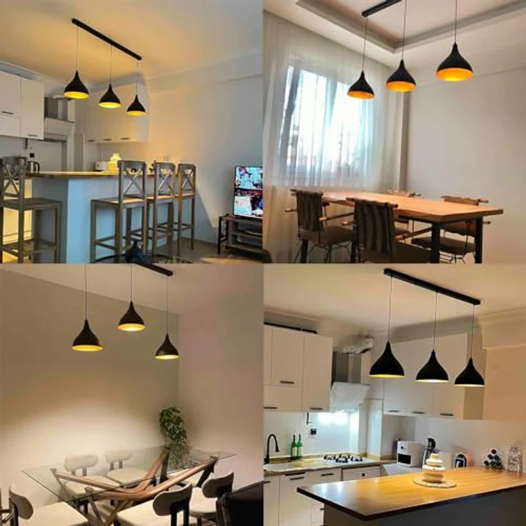 Bamyum Pendelleuchte Bamyum Pendelleuchte Schwarz, Adash, 3 Flammige Metall Ø26 cm Lampe, ohne Leuchtmittel – Bild 6