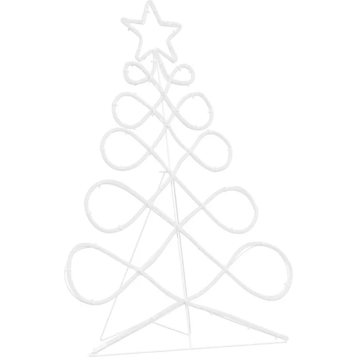 vidaXL Lichterbaum in Weihnachtsbaumform Mehrfarbig 58 x 78 cm PVC 42018958 – Bild 4
