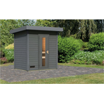 Karibu Sauna Hytti 1 terragrau ohne Ofen