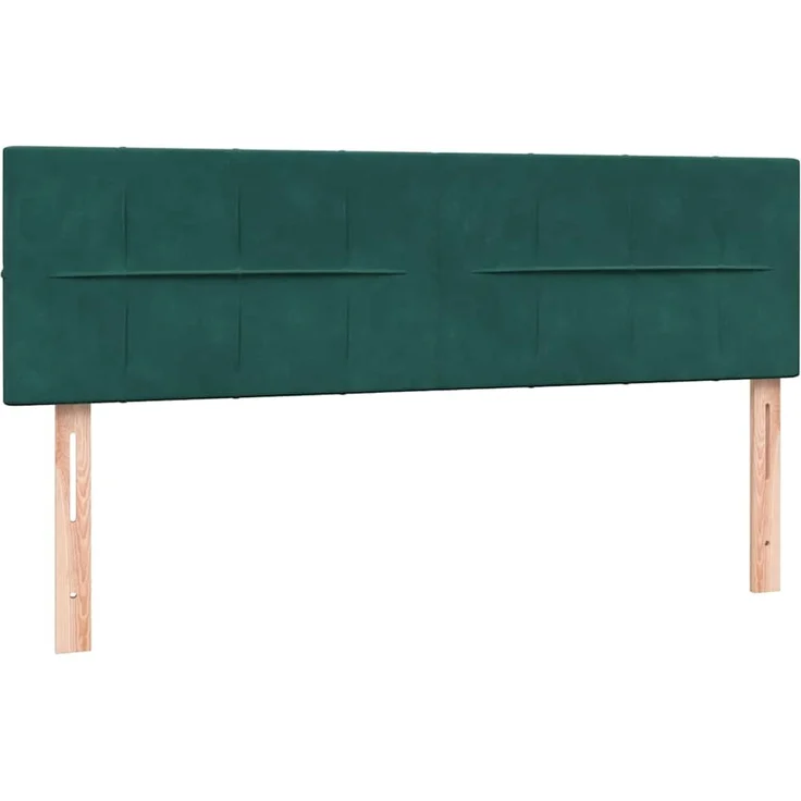 vidaXL Boxspringbett mit Matratze Dunkelgrün 160x220 cm Samt 3317574 – Bild 6