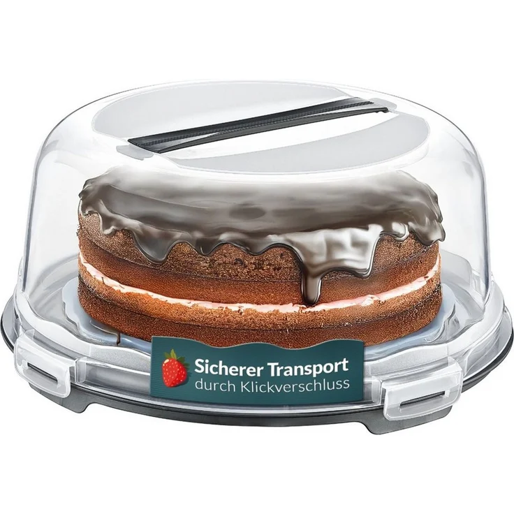 uandu home Kuchentransportbox Tortentransportbox mit Haube und Griff, Kuchenbehälter, Tortenbehälter, (Tortentransportbox mit Haube und Griff, BPA Frei Tortenbehälter), Dishwasher Safe – Bild 1