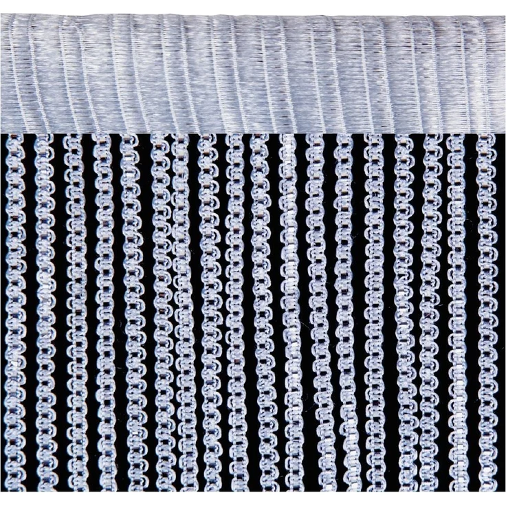 Arsvita Fadenvorhang Metallik-Optik mit Stangendurchzug, Türvorhang 140x250cm (Silber) – Bild 4