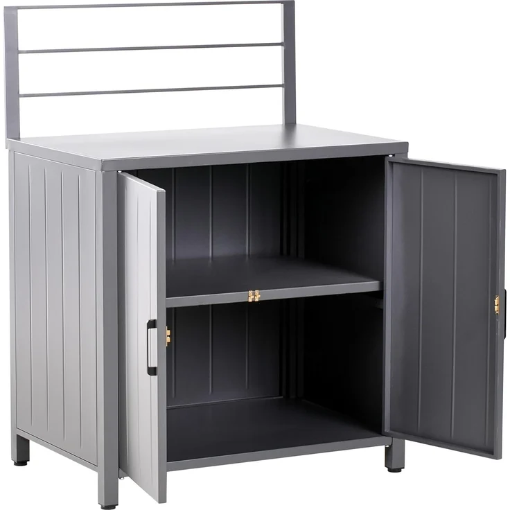 Outdoor-Küche 4er Set mit Spüle VIGGIANO Metall Grau – Bild 8