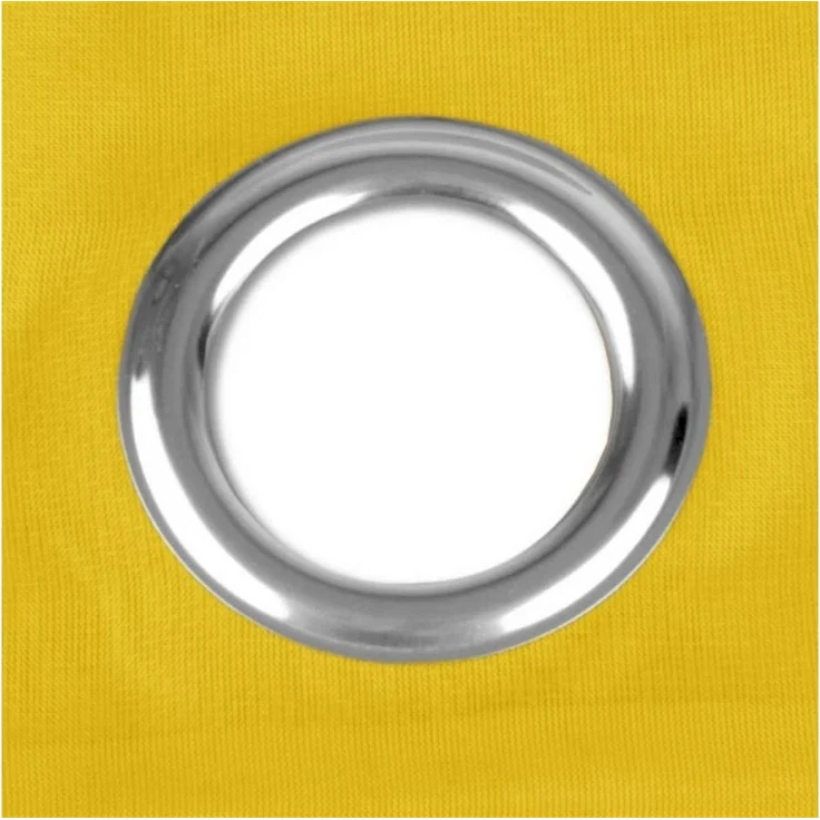 Ösen-Bistrogardine in B160cm x L45cm, transparente uni Scheibengardine Voile in vielen verschiedenen Farben erhältlich (gelb - lemongelb) – Bild 2