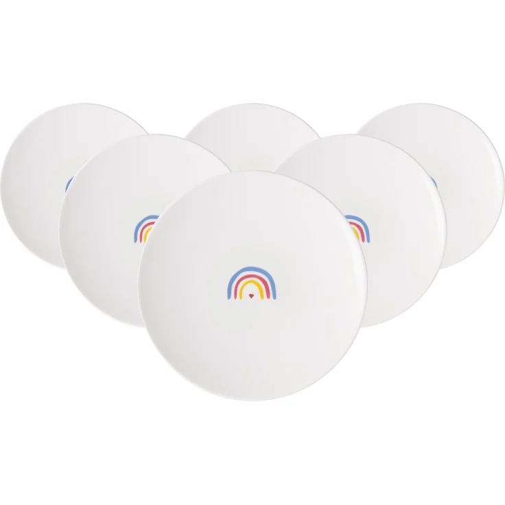 Villeroy & Boch With Love Frühstücksteller ø 21,2 cm Be Happy 6er Set – Bild 1