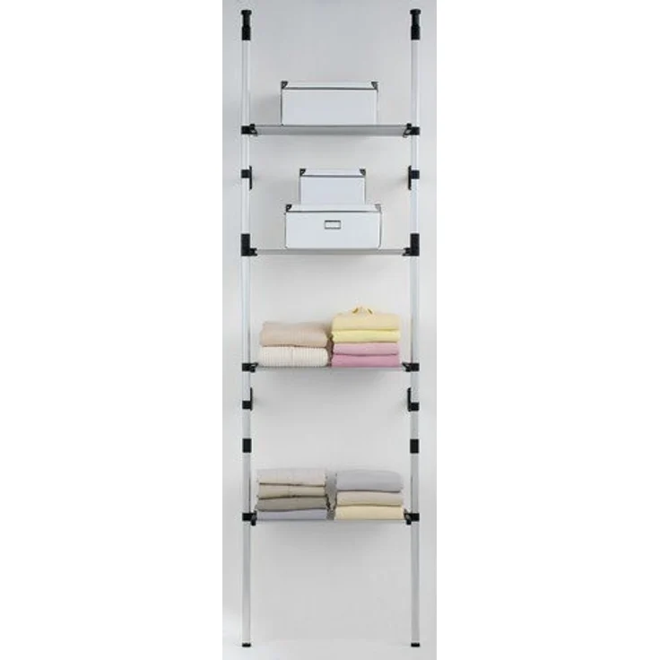 Ruco Teleskopregal, Aluminium/Kunsttoff, zwischen Boden und Decke zu verspannen – Bild 3