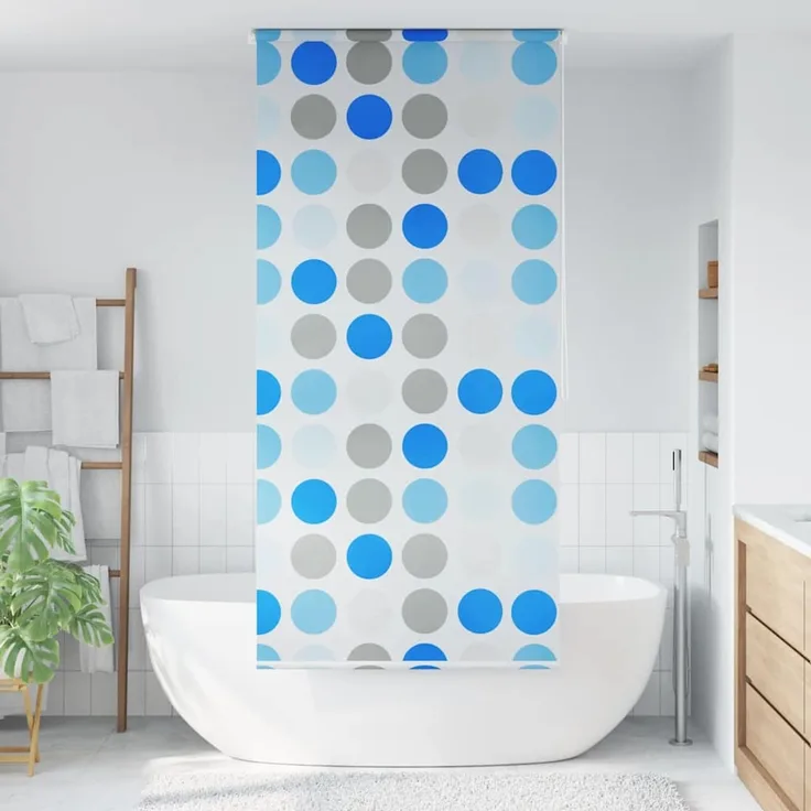 vidaXL Duschrollo 100 x 240 cm Kreismuster 142854
