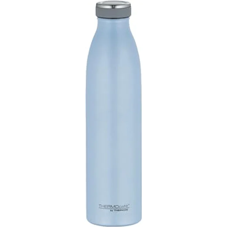 THERMOcafé by THERMOS TC BOTTLE pastell blau matt 0,75l, Edelstahl Isolierflasche kohlensäurefest, 12h heiß 24h kalt, Auslaufsicher, für Schule, Unterwegs & Büro, Pastel Water Mat – Bild 2