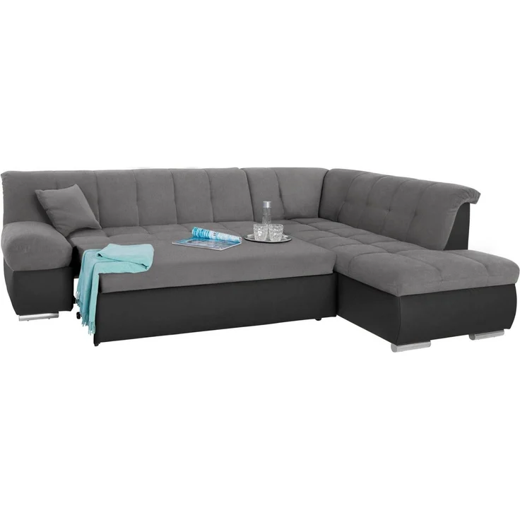 DOMO collection Ecksofa MONA 271x213 cm, modern & komfortabel, bequem, whlw. mit Bett- und Armlehnfunktion, L-Form – Bild 3