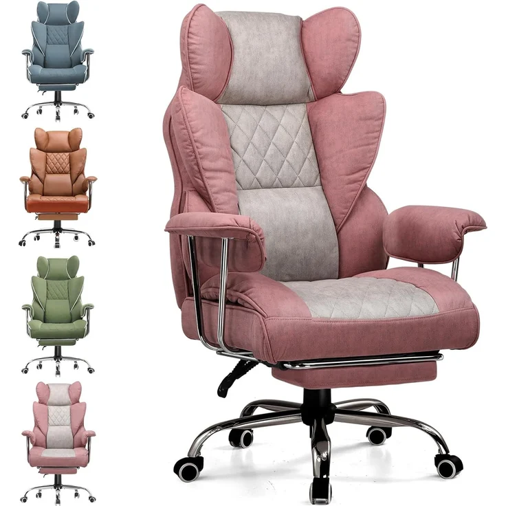 GTPLAYER Gaming-Stuhl Gaming Stuhl, Gamer Stuhl, Ergonomischer Bürostuhl Stoffoberfläche (Packung), Schreibtischstuhl Chefsessel mit Fußstütze höhenverstellbar kunstleder – Bild 1