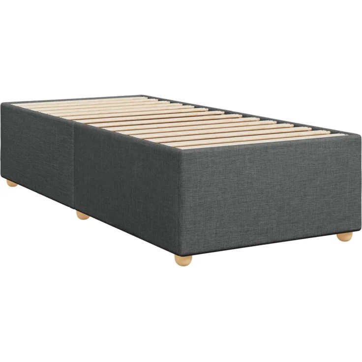 vidaXL Boxspringbett mit Matratze Dunkelgrau 100x200 cm Stoff 3288885 – Bild 9