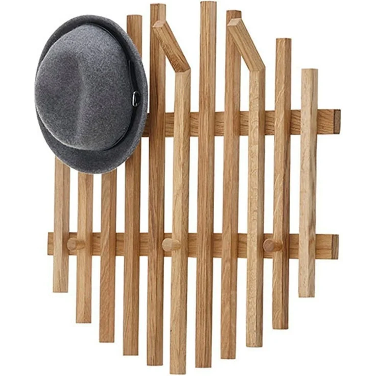 Garderobenpaneel >BANTRY< in holzfarben - 58x60x11x60 (BxHxTxD) – Bild 3