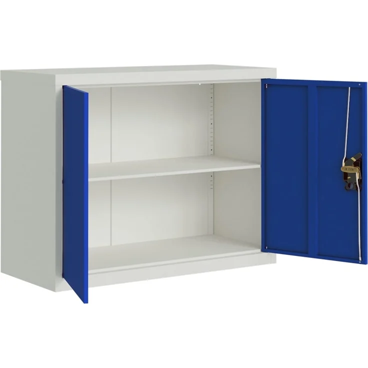 vidaXL Aktenschrank Hellgrau und Blau 90x40x70 cm Stahl 339726 – Bild 3