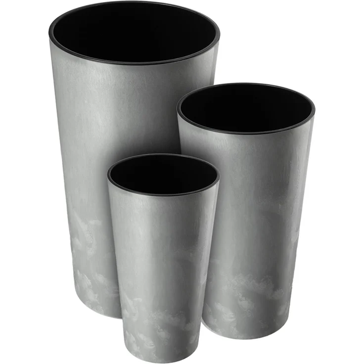 KADAX Blumentopf Blumentopf 26cm Abdeckung mit Einsatz Blumenständer Kunststoff grau – Bild 5