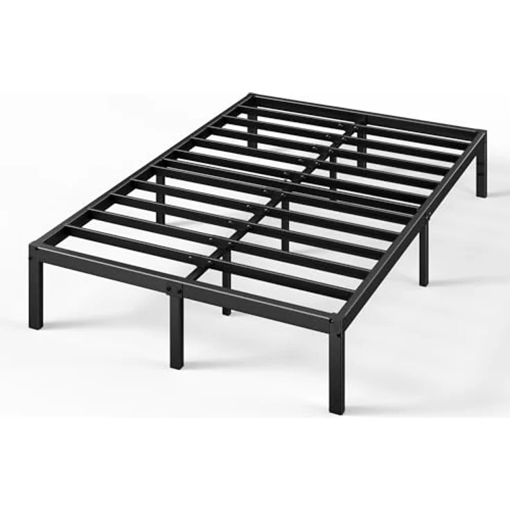 Zinus Elias Bett 140x200cm - Höhe 36cm mit Stauraum unter dem Bett - Metall Plattform Bettgestell - Schwarz – Bild 12