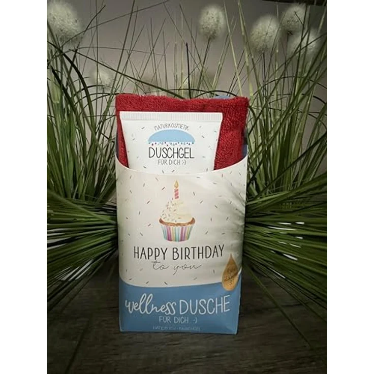 Wellnessdusche Geschenkset Duschgel Handtuch la vida Geburtstag Torte 1082241 – Bild 2