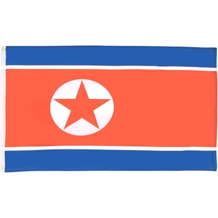 AZ FLAG - Flagge Nordkorea - 90x60 cm - Nordkoreanische Fahne 100% Polyester mit Messing-Ösen - 50g – Bild 1
