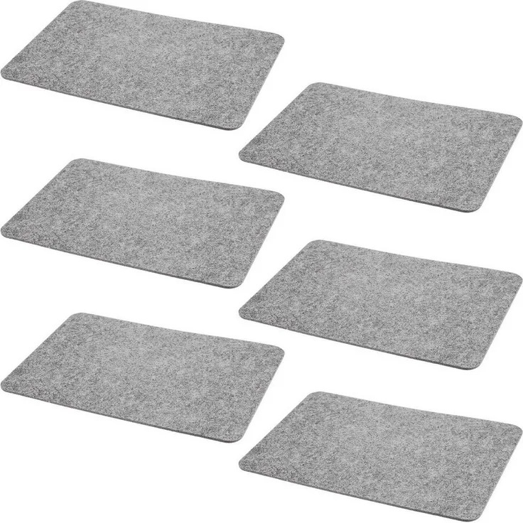 HAC24 Platzset Filz Platzmatte Tischsets Untersetzer Tischmatten Filzuntersetzer, (Set, 6-St), 44 x 30 cm, Rechteckig