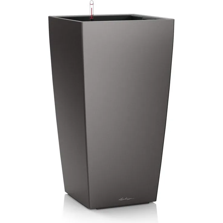 LECHUZA CUBICO Premium 50 anthrazit metallic 18164