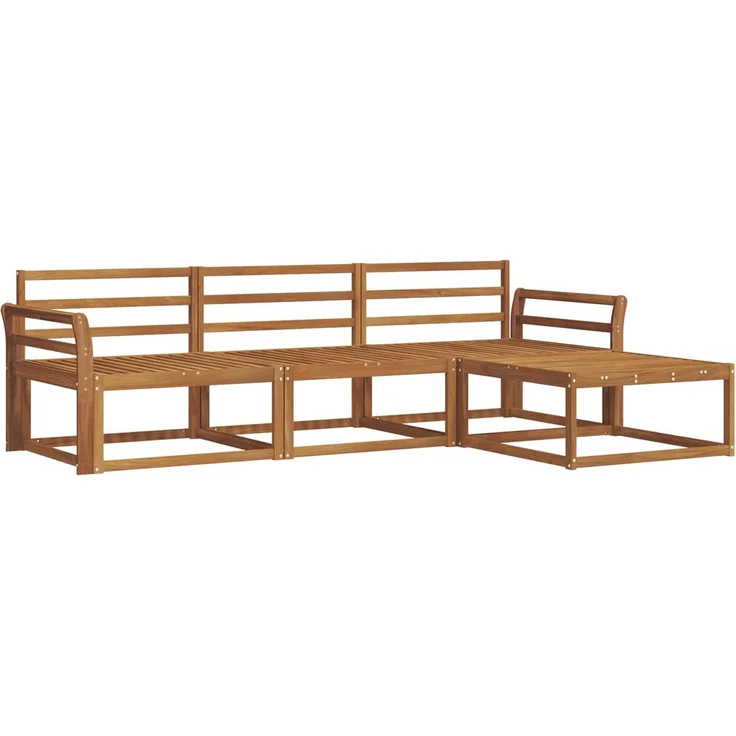 vidaXL Outdoor-Sofagarnitur 4 stk. 4-Sitzer Natur Massivholz Akazie 3367402 – Bild 2