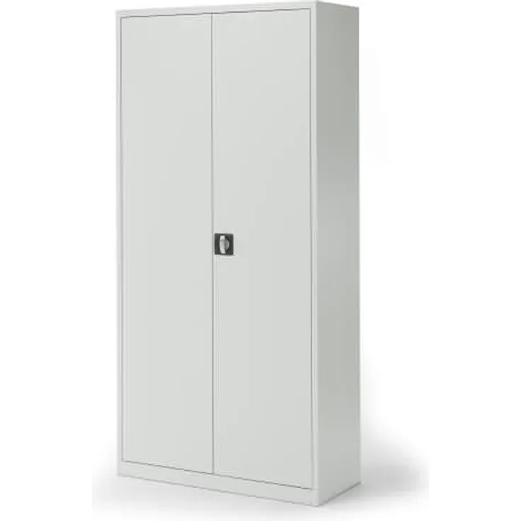 Soennecken Flügeltürenschrank 195x92x50cm lichtgrau Türen lichtgrau