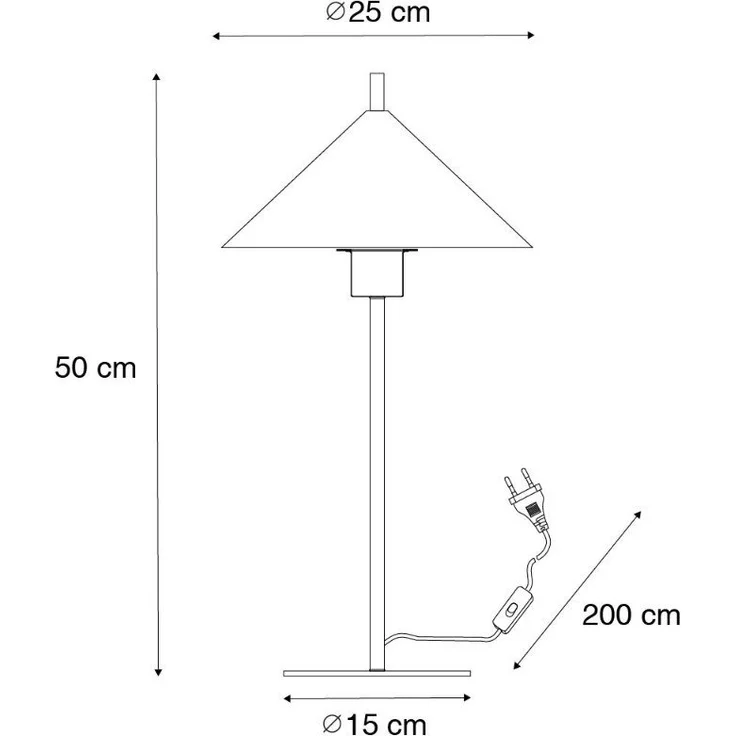Qazqa Tischleuchte Triangolo, ohne Leuchtmittel, E27, Rosa, Design, Stahl, 1-flammig – Bild 2