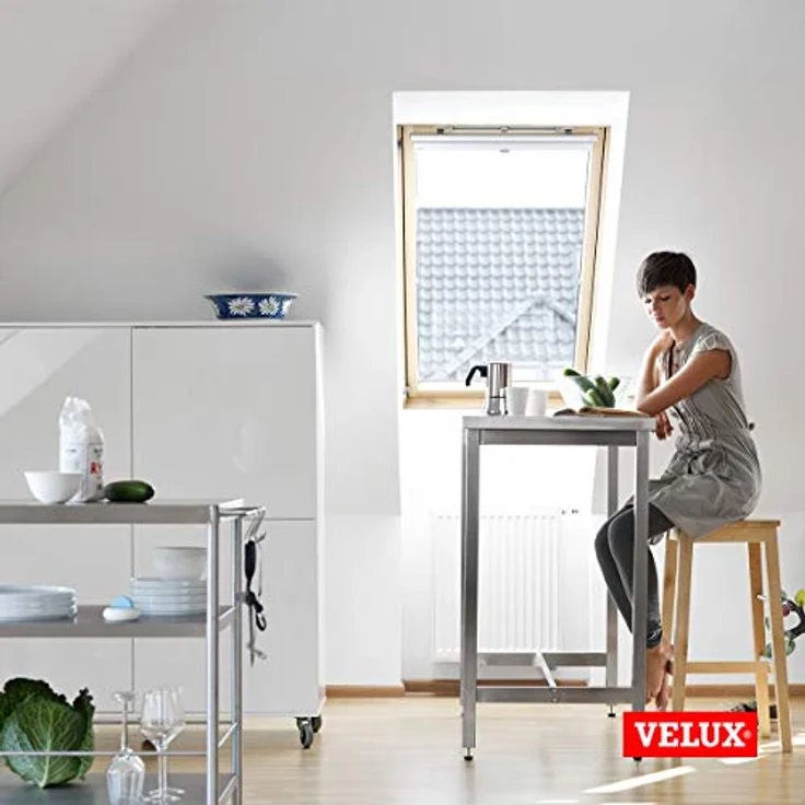 Dachfensterrollo mit Haltekrallen RHL FK00/CK00/MK00/100/SK00 1028, VELUX, Lichtschutz, ohne Bohren, freihängend, VELUX »Pick & Click!«, Lichtregulierung und Privatsphäre – Bild 9