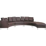 Sofa Leder braun rund ROTUNDE