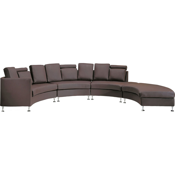 Sofa Leder braun rund ROTUNDE