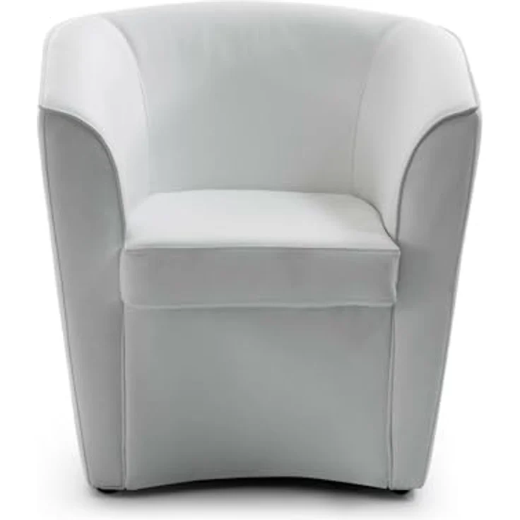 Talamo Italia - Lounge-Sessel Annaluna, Lounge-Sessel, 100% Made in Italy, Relaxsessel aus Kunstleder, Cm 70x60h74, Weiß – Bild 5