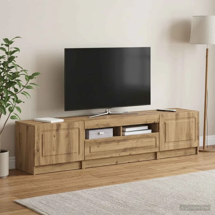 vidaXL LED-TV-Schrank UTRECHT 3 stk. Artisan-Eiche Holzwerkstoff 3417014 – Bild 3