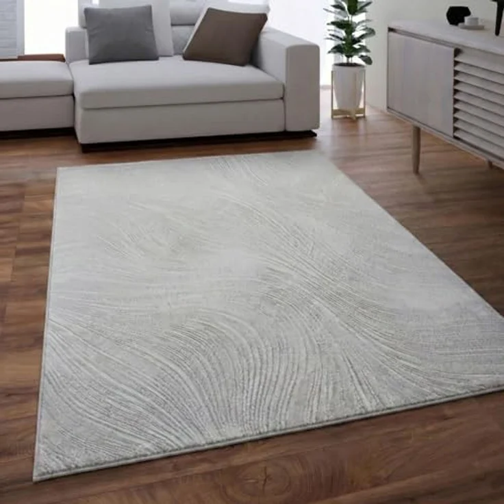 Vimoda Teppich Boho Design Unifarbe Hoch-Tief-Effekt, Rechteckig, Höhe: 6 mm, Teppich 3D Hoch-Tief-Effekt Modern für Esszimmer, Flur & Schlafzimmer – Bild 8