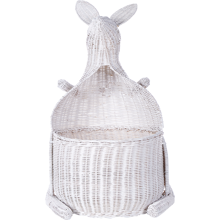 Aufbewahrungskorb Rattan weiß Känguruform 74 cm KAPITI – Bild 4