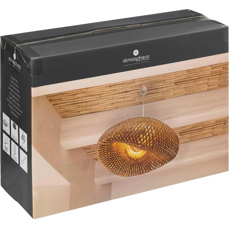 Atmosphera Créateur d'intérieur Pendelleuchte Pendelleuchte BEDDY, Boho-Stil, Bambus, 51 cm, Leuchte mit Dekofunktion, ohne Leuchtmittel – Bild 2