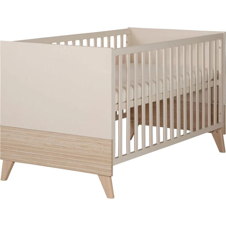 roba Kombi-Kinderbett 'Sidney' 70 x 140 cm - 3-fach höhenverstellbar - 3 Schlupfsprossen - Cashmere – Bild 1