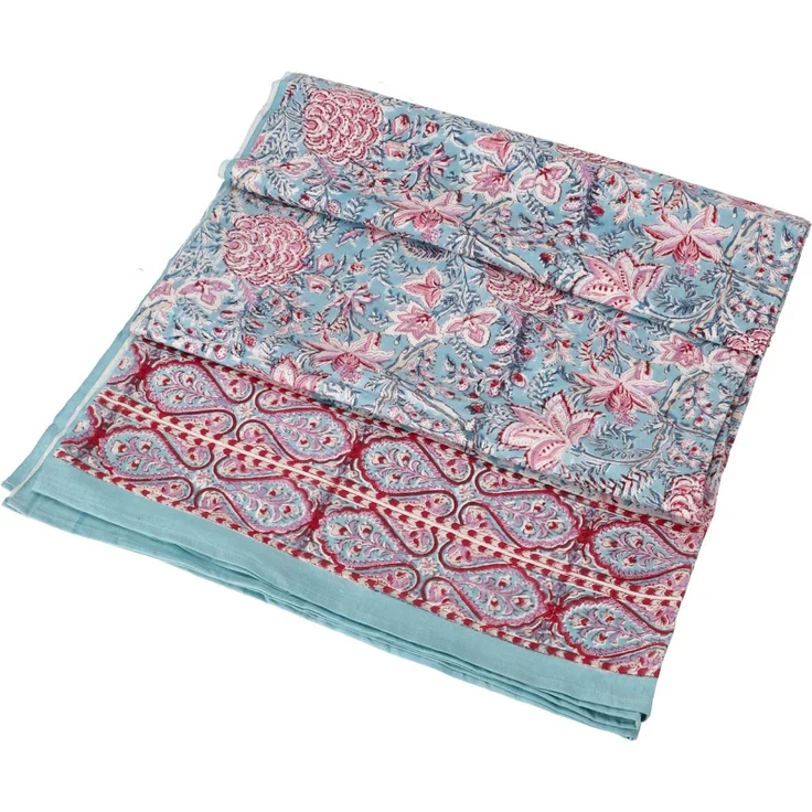 Guru-Shop Tagesdecke Blockdruck Tagesdecke, Bett & Sofaüberwurf,.. – Bild 1