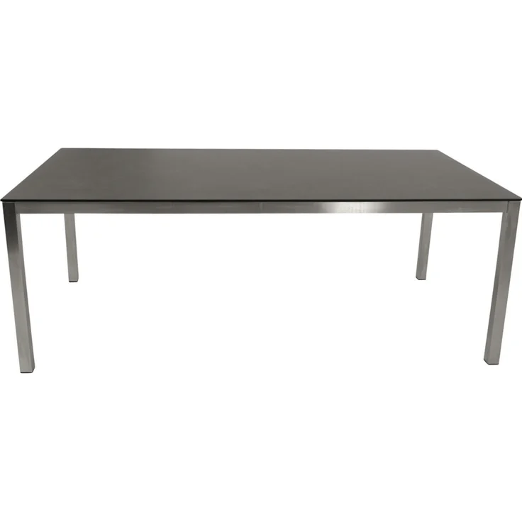 DEGAMO SYDNEY Gartentisch, Edelstahl + Glas, grau, 200x100cm – Bild 6