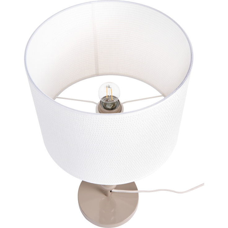 Tischlampe LOKY Metall Weiß Beige – Bild 4