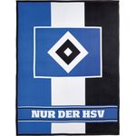HSV Kunstfaserbettdecke HSV Fleecedecke Blockstreifen