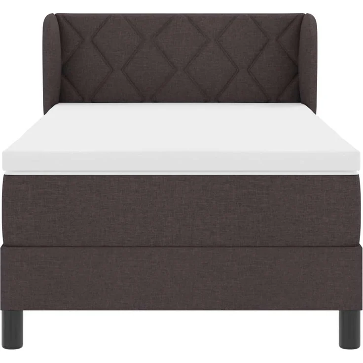 vidaXL Boxspringbett mit Kopfteil Dunkelbraun 90 x 200 cm Stoff 3340069 – Bild 6
