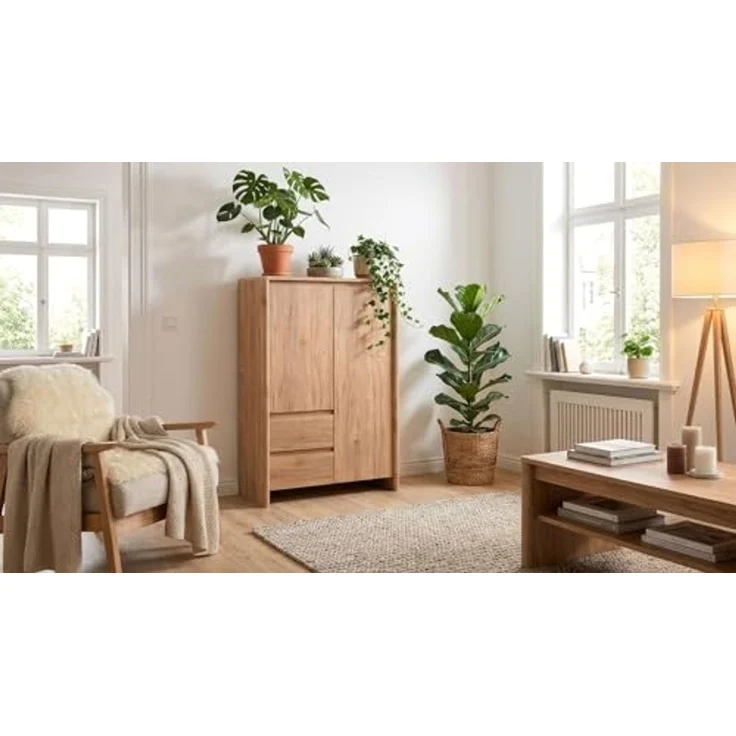 Finori Highboard, in Dekor Jackson Hickory B/H/T: 86x140x40 cm – Bild 2