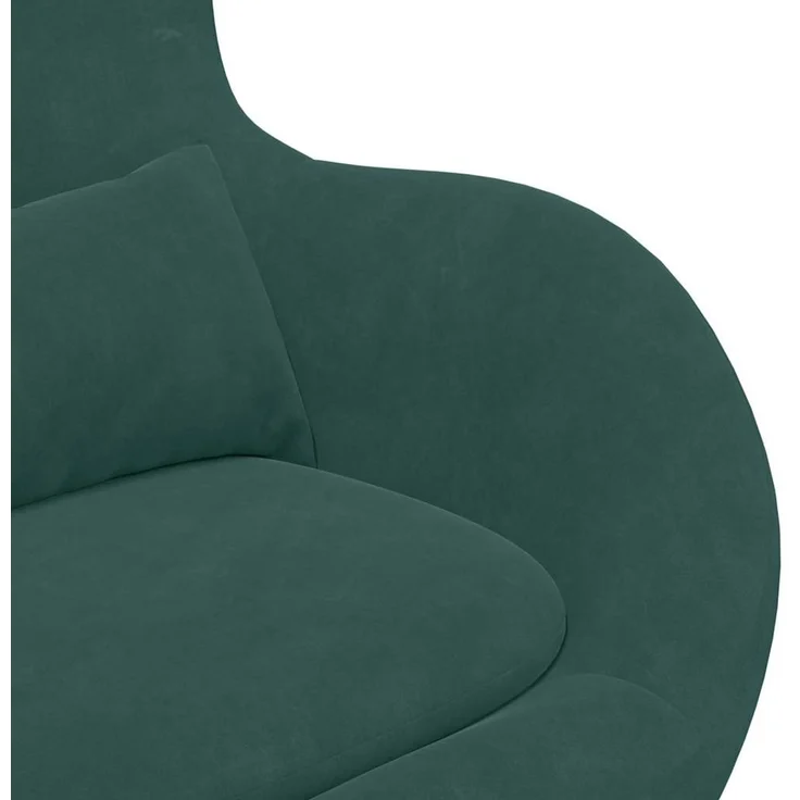 vidaXL Eiersessel Dunkelgrün 63 x 73 x 90 cm Samt 42002758 – Bild 6