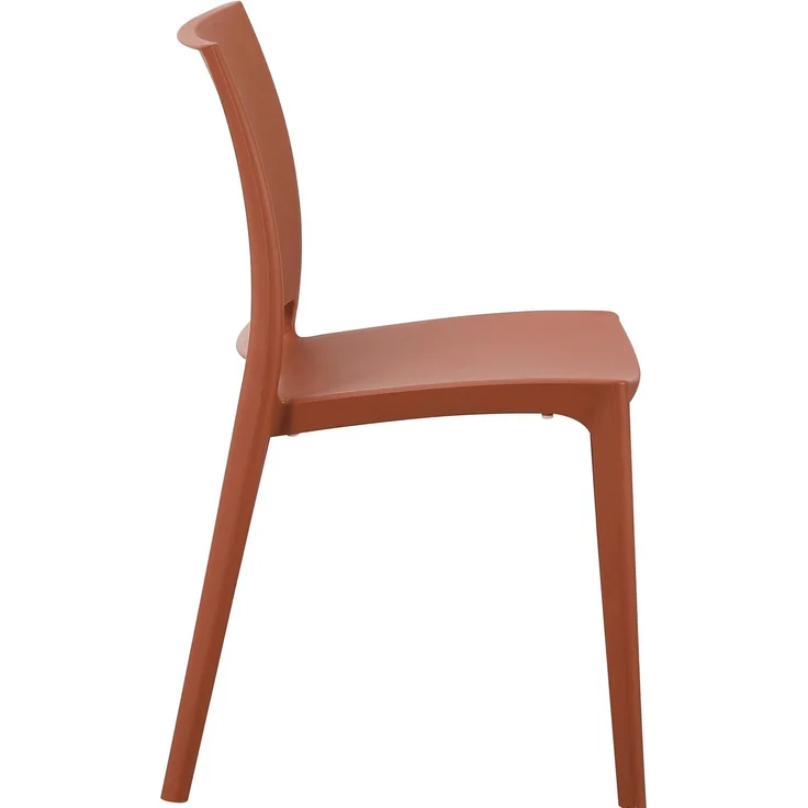 CLP 2er Set Gartenstühl Meton mit Lehne stapelbar wetterfest UV-beständig bis 150 kg,terracotta – Bild 5