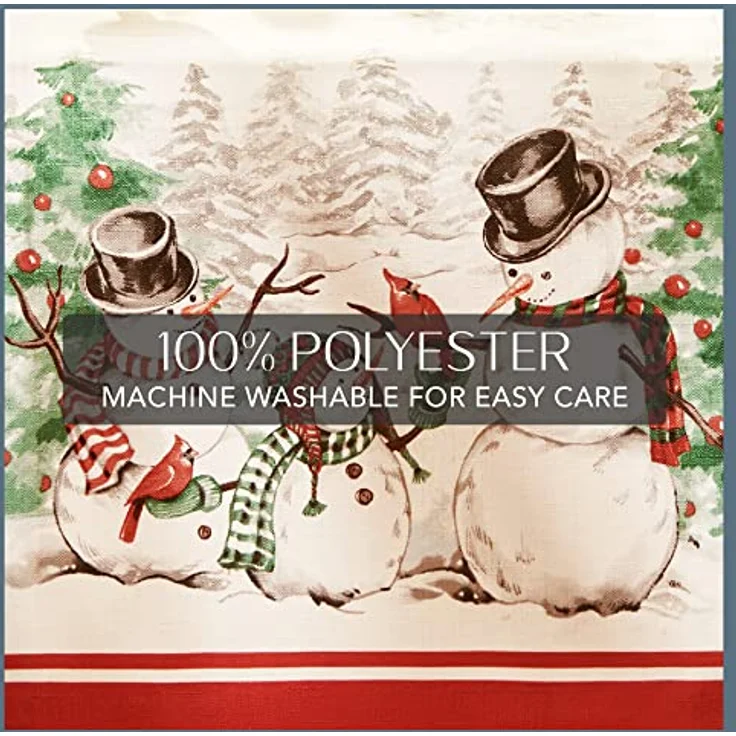 Elrene Home Fashions Snowman Winterland Holiday Snowflake Tischläufer, Bunt, 13"x70" (Table Runner) – Bild 5