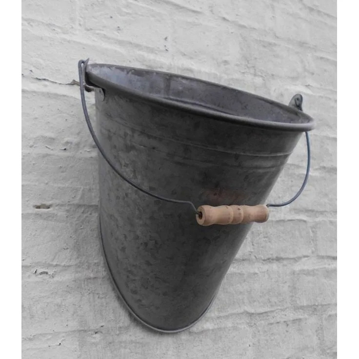 Deko-Impression Pflanzschale Eimer für Wand Pflanz- Blumentopf Pflanzkübel verzinkt 30 cm (1 St)