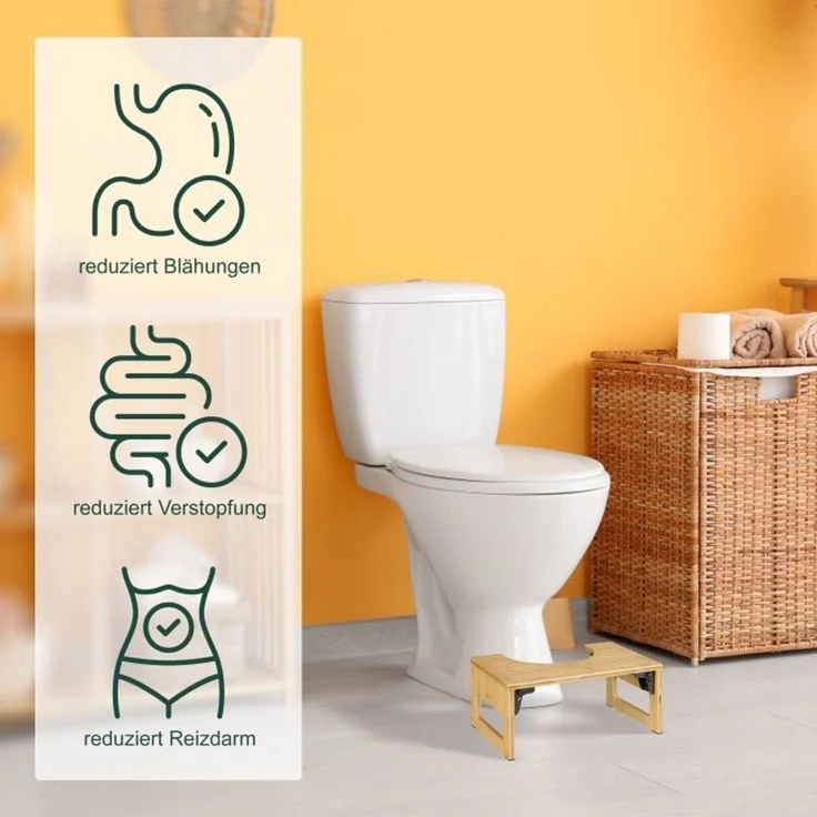 Klappbarer Toilettenhocker aus Bambus 10050294 – Bild 3