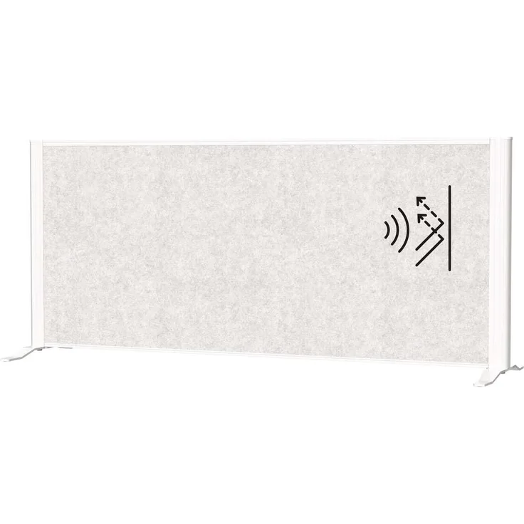 MAUL Tisch Trennwand Akustik MAULconnecto 120x50 cm | Raumteiler für Schreibtisch, Sideboard | Raumtrenner mit Standfüßen | Akustikvlies (4000 g/m²) als Sichtschutz und Schalldämmung