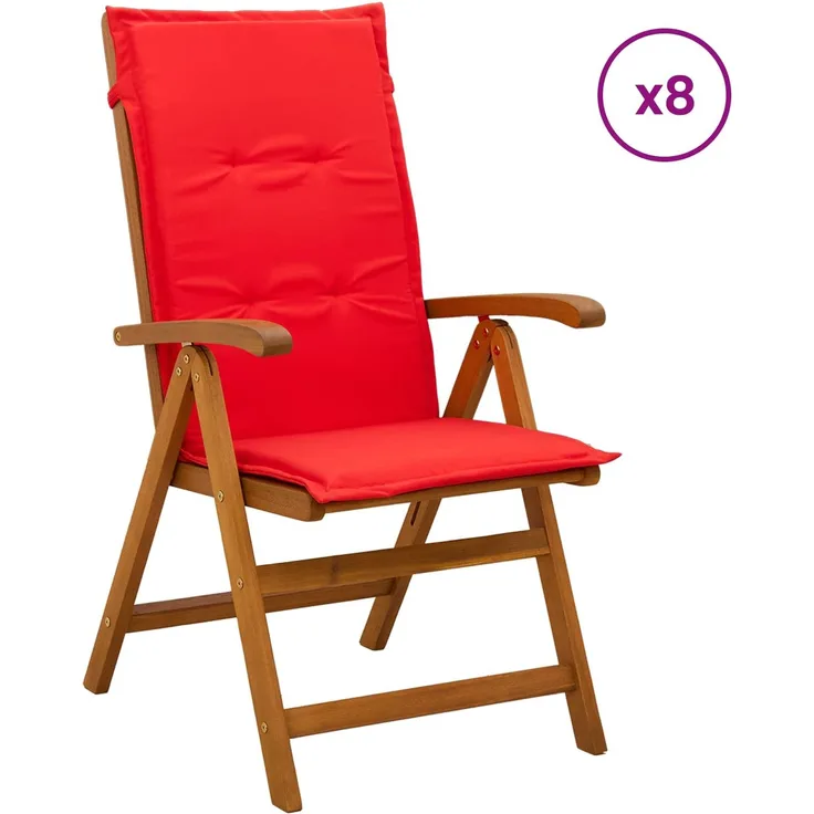vidaXL Liegestühle für den Garten 8 stk. Natur Massivholz Akazie 3434480